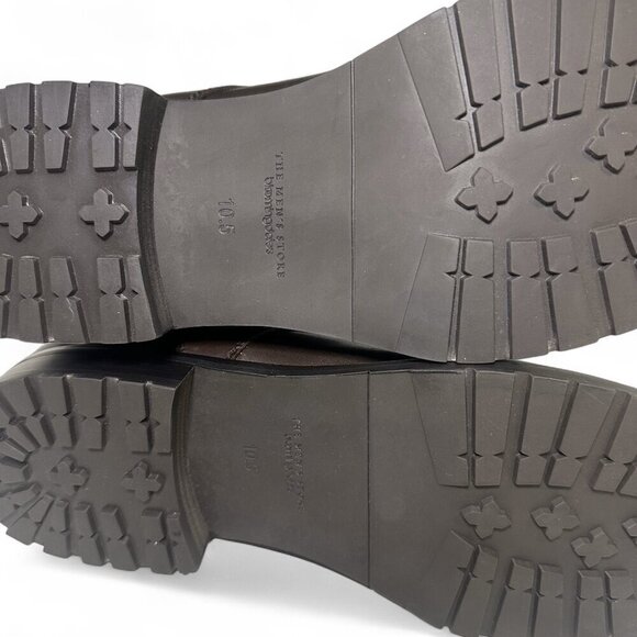 The Men's Store at Bloomingdales Brown Lace up Cap Toe Boots Shoes Sz 10.5 NIB - Picture 12 of 13